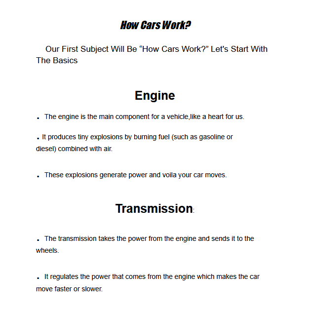 Car Anatomy | Complete Car Guide